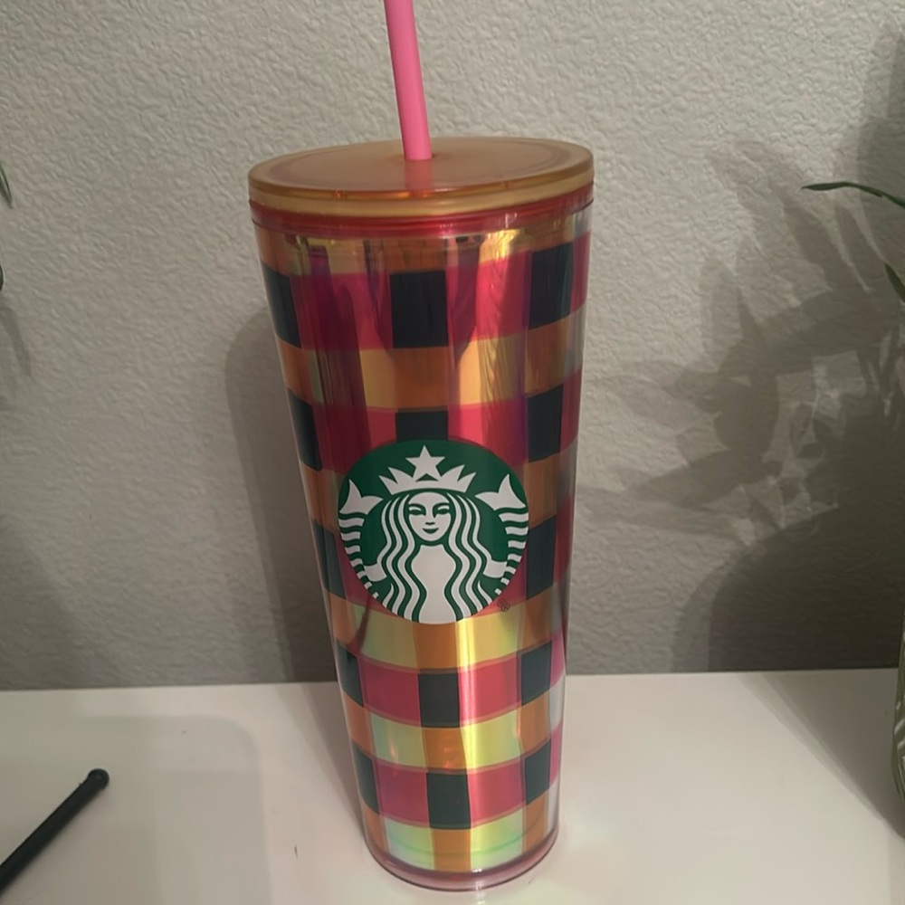 Plaid Easter 24oz Starbucks cup